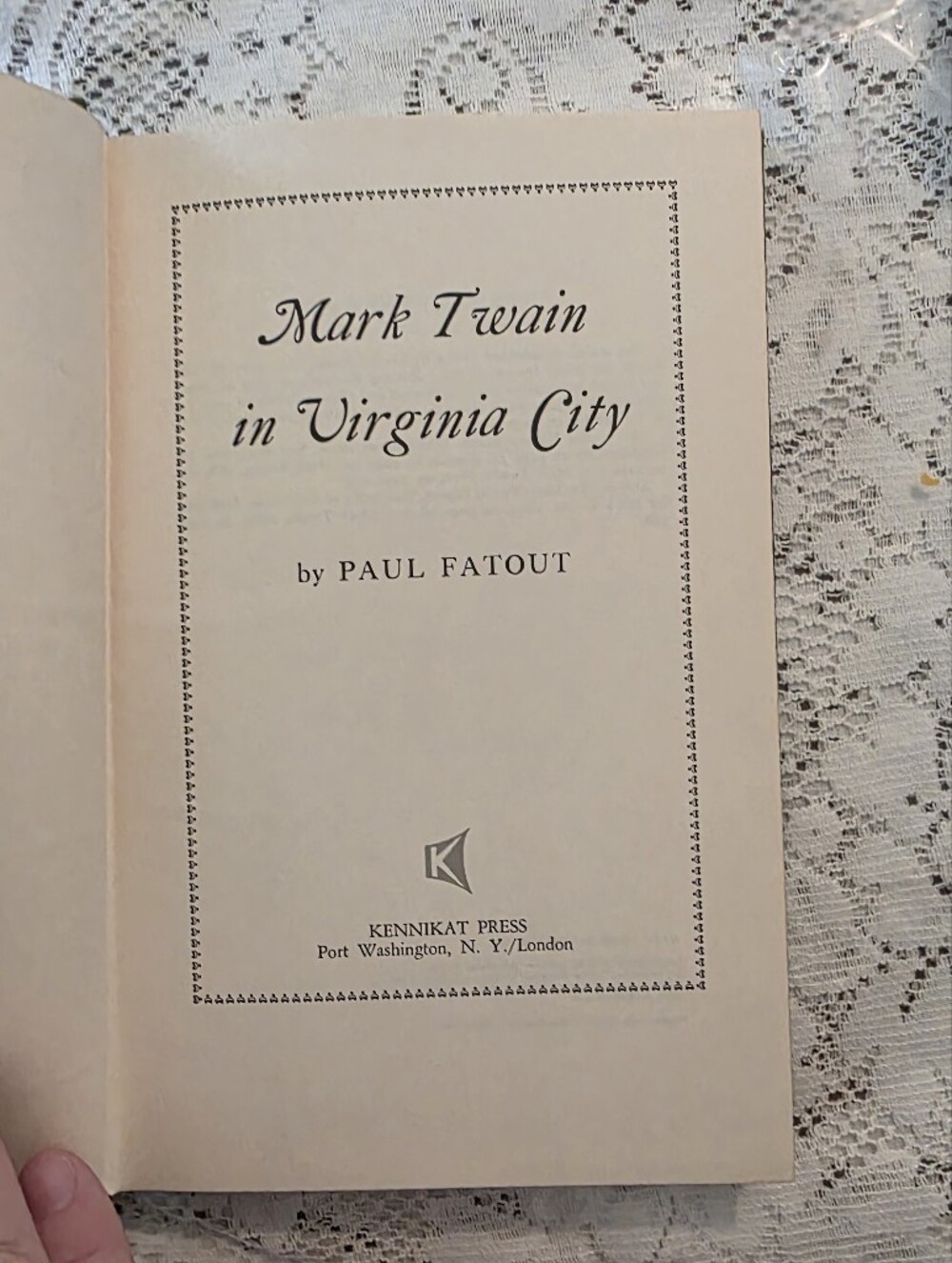 Vintage Paul Fatout Mark Twain in Virginia City Hardcover Illustrated